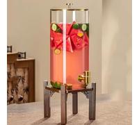 TT-YEC Distributore d'Acqua con Rubinetto A Tenuta Stagna, Dispenser per Bevande A Bocca Larga, Dispenser per Bevande Fredde in Vetro Ad Alta Trasparenza, 3,5/5/7L,7.5l a