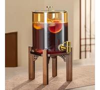 TT-YEC Distributore d'Acqua con Rubinetto A Tenuta Stagna, Dispenser per Bevande A Bocca Larga, Dispenser per Bevande Fredde in Vetro Ad Alta Trasparenza, 3,5/5/7L,3.5l b