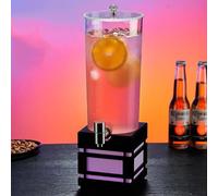 TT-YEC Distributore di Bevande con Luci LED Lampeggianti, Macchina per Bevande Ghiacciate da 3 Litri in Stile Torre di Birra con Luci A Sette Colori E Rubinetto in Acciaio Inossidabile,B