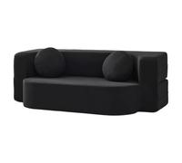 TT-YEC Divano Letto Matrimoniale Moderno Pieghevole con Poggiatesta E Supporto per Lo Schienale, Divano Compresso Senza Struttura, Velluto A Coste/Tessuto Intrecciato.,Woven Fabric 200cm b