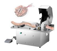 TT-YEC Macchina per Legare Le Salsicce Completamente Automatica da 120 W, Strumento per Annodare E Legare Le Salsicce in Acciaio Inossidabile, Lunghezza Regolabile da 0 A 25 Cm
