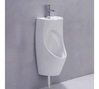 TT-YEC Orinatoio Commerciale in Ceramica per Adulti, Orinatoio Anti-Rovesciamento per Uomini, Orinatoio A Parete con Scarico, con Lavandino E Rubinetto.,Standard Faucet b