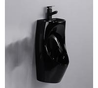 TT-YEC Orinatoio Commerciale in Ceramica per Adulti, Orinatoio Anti-Rovesciamento per Uomini, Orinatoio A Parete con Scarico, con Lavandino E Rubinetto.,Pull out Faucet c