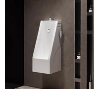 TT-YEC Orinatoio per Adulti con Sensore, Orinatoio in Ceramica A Parete, con Rubinetto Estraibile, Orinatoio da Uomo con Protezione Troppopieno A Filo, Orinatoio da Garage.,Floor Drainage a