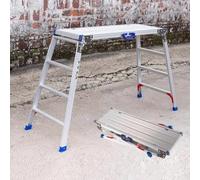 TT-YEC Piattaforma Per Ponteggi Pieghevole in Lega Di Alluminio, Banco Da Lavoro Portatile Antiscivolo, Sgabello Per Scala A Torre Per Ponteggi Multiuso, Scala Leggera, Portata 150 Kg,Height 50cm