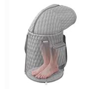 TT-YEC Pienabile Portatile Pieghevole, Secchio A Piedi Al Ginocchio, Dotato Di Pad Del Piede Massaggio, Borsa A Piedi Multifunzione, Piede Leggero E Salvaspazio,Grigio