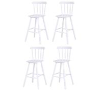 TT-YEC Set di 4 Sgabelli da Bar Moderni Mid-Century, Seggiolone da 25,5/27,5 Pollici della Fattoria, Sgabelli da Bar in Legno, Sgabelli da Bar Quadrati con Schienale E Poggiapiedi,B65cm