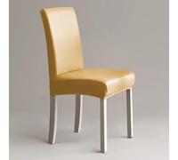 TT-YEC Set di 6 Fodere per Sedie Elasticizzate in Pelle PU, Set di Fodere per Sedie da Cucina con Schienale Alto, Fodera Protettiva per Tavolo da Pranzo E Sedia da Cucina,6 Piece Set a