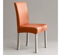 TT-YEC Set di 6 Fodere per Sedie Elasticizzate in Pelle PU, Set di Fodere per Sedie da Cucina con Schienale Alto, Fodera Protettiva per Tavolo da Pranzo E Sedia da Cucina,6 Piece Set d