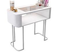 TT-YEC Tavolo Manicure A Doppio Strato, Tavolo Manicure Con Cassetti E Armadio Portaoggetti A Tre Strati, Tavolo Tecnologico Manicure, Tavolo Manicure Multifunzionale,Al80cm