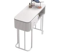 TT-YEC Tavolo Manicure Moderno Con Cassetto, Tavolo Manicure Con Piano in Vetro, Postazione Manicure Multifunzionale Per Salone Di Bellezza, Tavolo Manicure Compatto,Al120cm