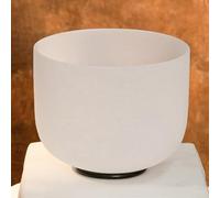 TT-YEL Campana Tibetana in Cristallo Di Quarzo Chakra Smerigliato Da 6-14 Pollici, Include Anello in Gomma E Martello in Gomma, Adatta Per Zen, Meditazione,13 inches