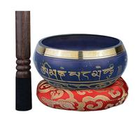 TT-YEL Set Di Campane Tibetane Per Meditazione Fatte A Mano, Campane Tibetane in Rame, Campane Tibetane Per Yoga Con Percussioni E Campane Tibetane, Adatte Per La Decorazione,Dark blue