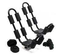 Wiltec 2X Staffe Porta Kayak Canoa per Portapacchi Tetto Auto, a Forma di a J, in Alluminio con 2 Cinghie