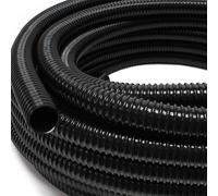 Wiltec Tubo spiralato per pompe nero 10 m Ø 25mm (1″) con spirale rinforzata in PVC anti-attorcigliamento