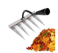 TTAMG Rastrello da Giardino - Rastrello da Prato in Metallo e Acciaio al Carbonio per allentare e diserbo