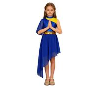 TTAO Bambini Vestito La Preghiera in Chiesa Danza Lirica Coperture Lode Blu 13-14 Anni
