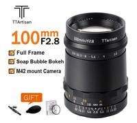 TTartisan 100mm F2.8 Soap Bubble Bokeh MF Full Frame Camera Lens for M42 mount