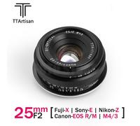 TTartisan 25mm F2.0 APS-C Manual Focus Lens for E/X/M43/EOS-M/RF/EOS-R/Z/L mount