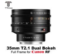 TTArtisan 35mm T2.1 Full Frame Dual Bokeh Cinema Lens for Canon RF mount Cameras