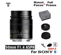 TTartisan 50mm F1.4 ASPH Full Frame MF Lens for Sony E-mount a7 a7III a7R3 a7R4