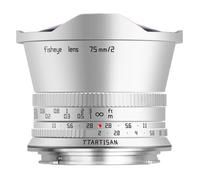 TTArtisan 7,5 mm f/2,0 Fisheye, argento Canon RF