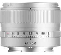 TTARTISAN AF 40 mm F2 FE - Obiettivo per Sony E, messa a fuoco automatica compatto e leggero, compatibile con fotocamere Sony E-mount (argento)