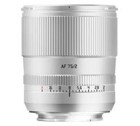 TTArtisan AF 75 mm f/2 Sony attacco FE argento