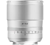 TTARTISAN AF 75 mm F2 Full Format L Mount, STM Autofocus Grande apertura con anello di apertura cliccato, compatibile con fotocamere Panasonic/Lumix/Leica L-Mount (argento)