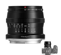 TTArtisan Obiettivo F1.2 da 50 mm, obiettivo APS-C, messa a fuoco manuale per Canon EOS RF-Mount EOS R RP R5 R6 (nero).