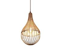 TTBDDDYH Lampada a Sospensione E27 in Stile Cinese, Lampada a Sospensione Vintage in bambù Intrecciato a Mano con Cavo Regolabile per Soggiorno, Camera da Letto, Bar, Sala da tè, Club
