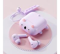 Ttbesmi Carino Kids Rosa True Wireless Auricolari Ragazze per Bambini per Bambini per la Scuola Auricolari con Custodia per iPhone Android Kawaii Cuffie Kid Bluetooht Auricolari per piccoli canali