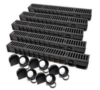 TTCanale di scolo 5x1m con griglia per scarico acqua 25t Canaletta di drenaggio