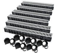 TTCanale di scolo 6x1m con griglia per scarico acqua 1,5t Canaletta di drenaggio