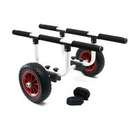 TTCarrello in alluminio per trasporto kayak e canoe Ruote in PU Ø 22 cm Max 90 k