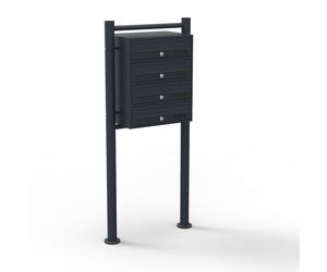 TTCassetta let. condominiale bianca a 4 compart. con supporto verniciata a polve