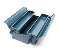 Cassetta portautensili in acciaio 420 x 200 x 160 mm con 3 scomparti e maniglia