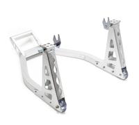 Wiltec Cavalletto alzamoto posteriore sotto forcella, max 317 kg, con rotelle, per ruote posteriori