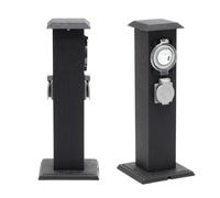 TTColonna multipresa da giardino con 2 prese in metallo timer Palo presa multipl