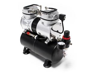 TTCompressore per aerografo AS196 con serbatoio aria 2 cilindri a pistone 6 bar