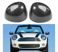 TTCR-II 2 PCS Calotte Specchietti Compatibile con Mini Cooper R55 R56 R57 R58 R59 R60 R61 2007-2015, R56 Copri Specchietti, R57 Calotta Specchietto (Specchio Pieghevole Elettrico)-Fibra di Carbonio