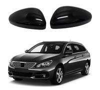 TTCR-II 2 PCS Calotte Specchietti Compatibile con Peugeot 308 T9 MK2 Copri Specchietti 2013-2022 Calotta Specchietto 308 T9 MK2 Peugeot Copri Specchietto (Nero Brillante)