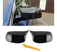 TTCR-II 2 PCS Compatibile con Ricambio Specchietti Esterni BMW Serie 5 E60 E61/Serie 6 E63 E64 2003-2007 Copri Specchietti E60 E61 E63 E64 51167078359/51167078360 Sinistra + Destra-(Nero Brillante)