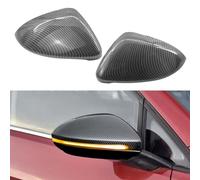 TTCR-II 2 PCS Compatibile con Ricambio Specchietti Esterni VW Golf 7 Golf 7.5 2013-2018, Tappo Copri Specchietto Laterale Golf Hatchback/Estate/Alltrack Sinistra + Destra- Fibra di Carbonio