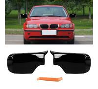 TTCR-II 2PCS Calotte Specchietti Compatibile con BMW E46 1998-2005 | Copertura Specchietti E46 Tappi Specchietti per 323i 323iT 325Xi 325XiT 325i 325iT 328i 330Xi 330i 316i 316ti 318i-Nero