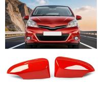 TTCR-II 2PCS Compatibile con Calotte Specchietti Toyota Yaris III 2012 2013 2014 2015 2016 2017 2018 2019, Sinistr Destra Copri Specchietto Yaris 3 Coperchio Specchio Retrovisore Toyota - Rosso