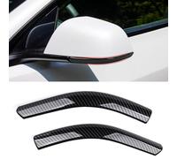 TTCR-II 2PCS Compatibile con Tesla Model 3 Calotta Specchietto Laterale Decorare 2017-2024 Adesivo Anti-Collisione Copertura Specchio Retrovisore Model Y Protector Sticker-Fibra di Carbonio