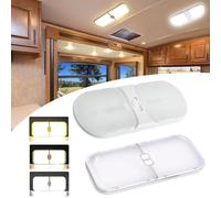 TTCR-II 2PCS Plafoniera Led 12V Camper con Interruttore, 1700LM 204 LEDs Plafoniera Camper, 3 Temperature di Colore Regolabili, Luce Regolabile per Roulotte RV Camion Van Barca Rimorchio