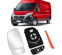 TTCR-II 2PCS Vetro Specchio Compatibile con Fiat Ducato/Citroen Jumper/Peugeot Boxer Piastra Vetro Specchio Retrovisore 2006-2021 Vetro Specchietto per Ducato Vetro Dello Specchio Riscaldato(Sinistro)
