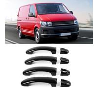 TTCR-II Copri Maniglia per Porta Compatibile con VW T5 Transporter 2003-2015, Coperture Maniglie Esterne Per Transporter T6 2015-up Per VW Caddy Van Car Copertura Maniglia Porta 2004-2015 (Nero Lucido